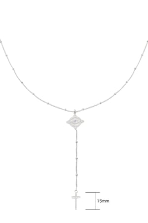 Necklace Religious Eye Argenté Acier inoxydable h5 Image4